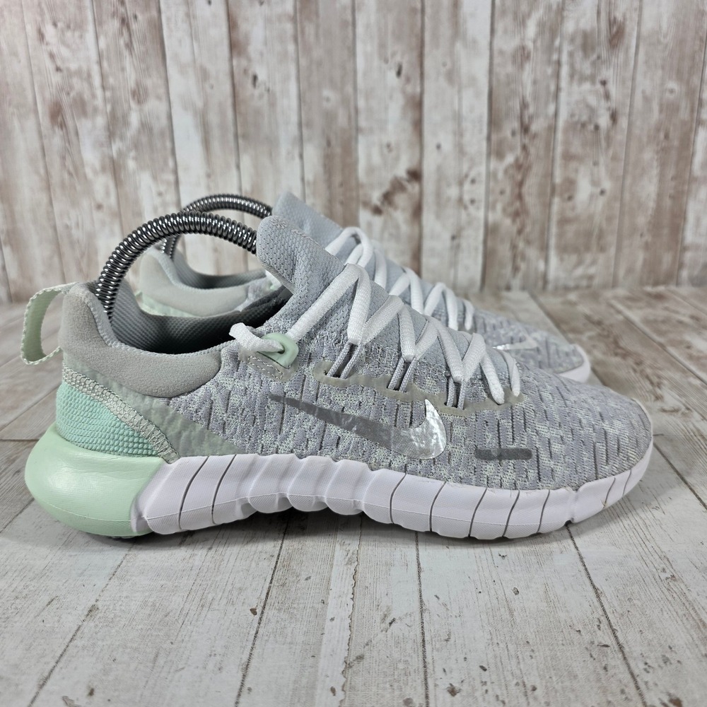 Nike Free RN 5.0 Next Nature Grey Mint Green Running Shoes CZ1891-007 Womens 8